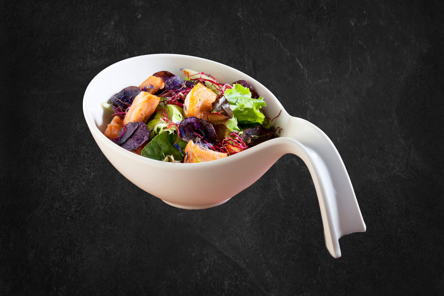 Salade de Pommes de Terre Violettes et Saumon